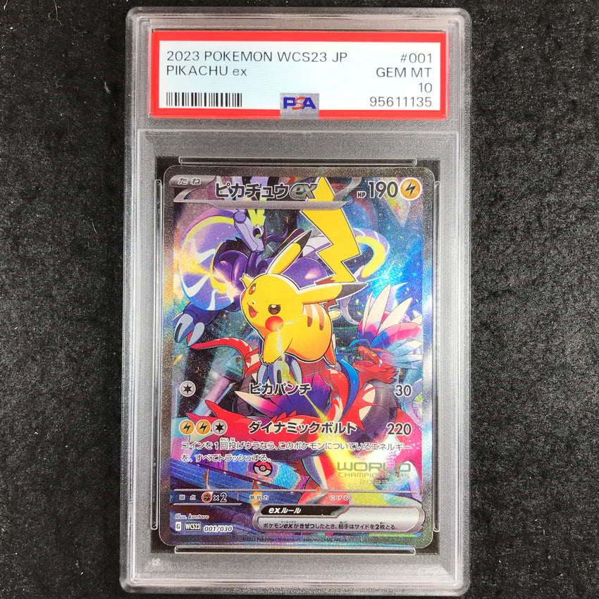 JAPANESE PSA 10 Pikachu ex 001/030 -  2023 World Championship Yokohama Deck 135