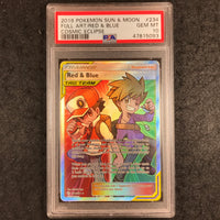 PSA 10 Red & Blue - 234/236 - Full Art Ultra Pokemon Cosmic Eclipse 093