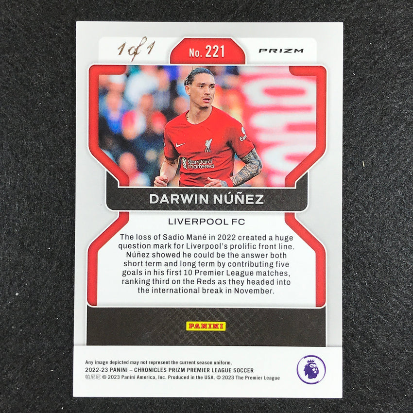 2022-23 Chronicles Epl Darwin Nunez Prizm Black 1/1