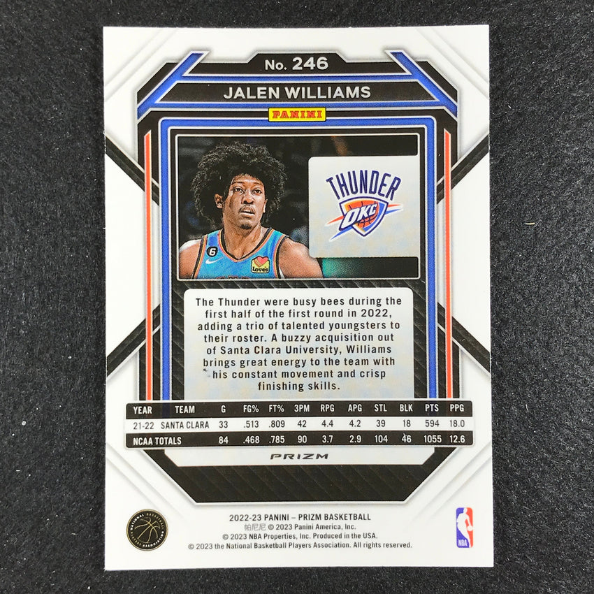2022-23 Prizm JALEN WILLIAMS Rookie Pulsar Prizm SP #246