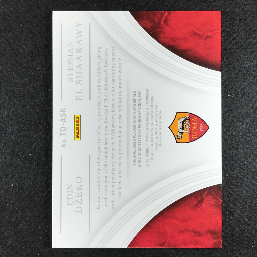 2017 Immaculate Edin Dzeko El Shaarawy Team Doubles Memorabilia Relic 23/75