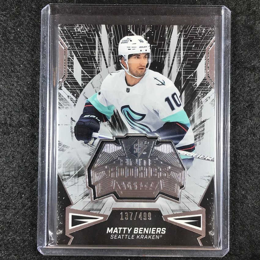 2022-23 SPx NHL MATTY BENIERS Finite Rookies Silver 137/499