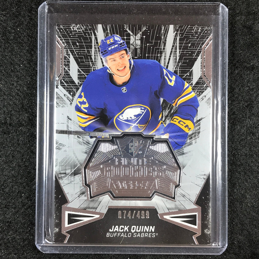 2022-23 SPx NHL JACK QUINN Finite Rookies Silver 74/499