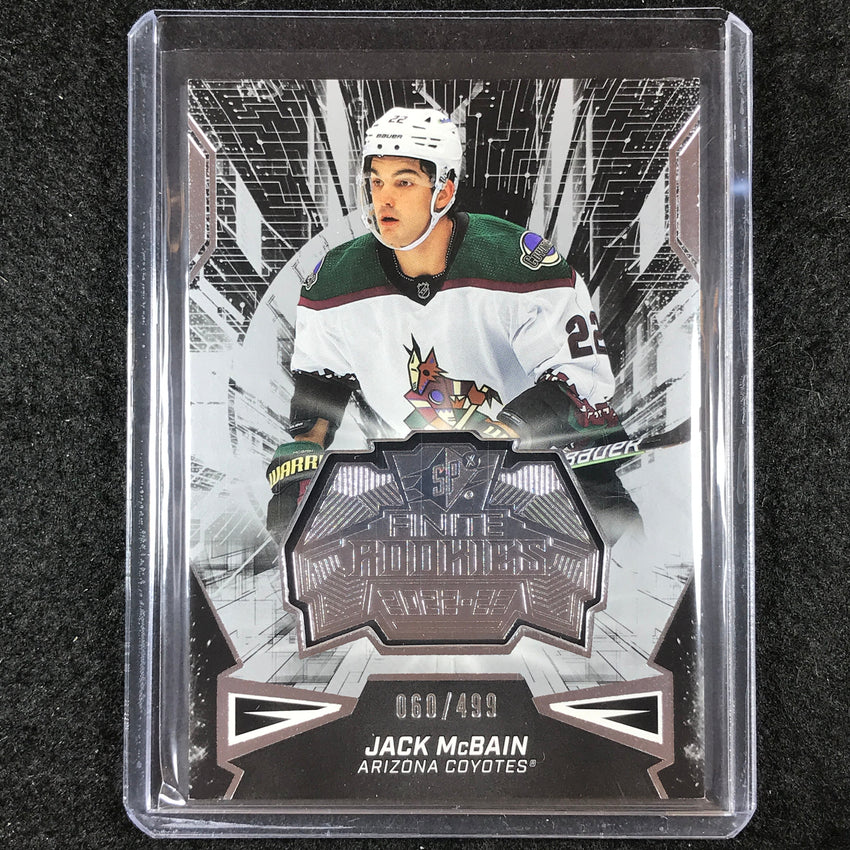 2022-23 SPx NHL JACK MCBAIN Finite Rookies Silver 60/499