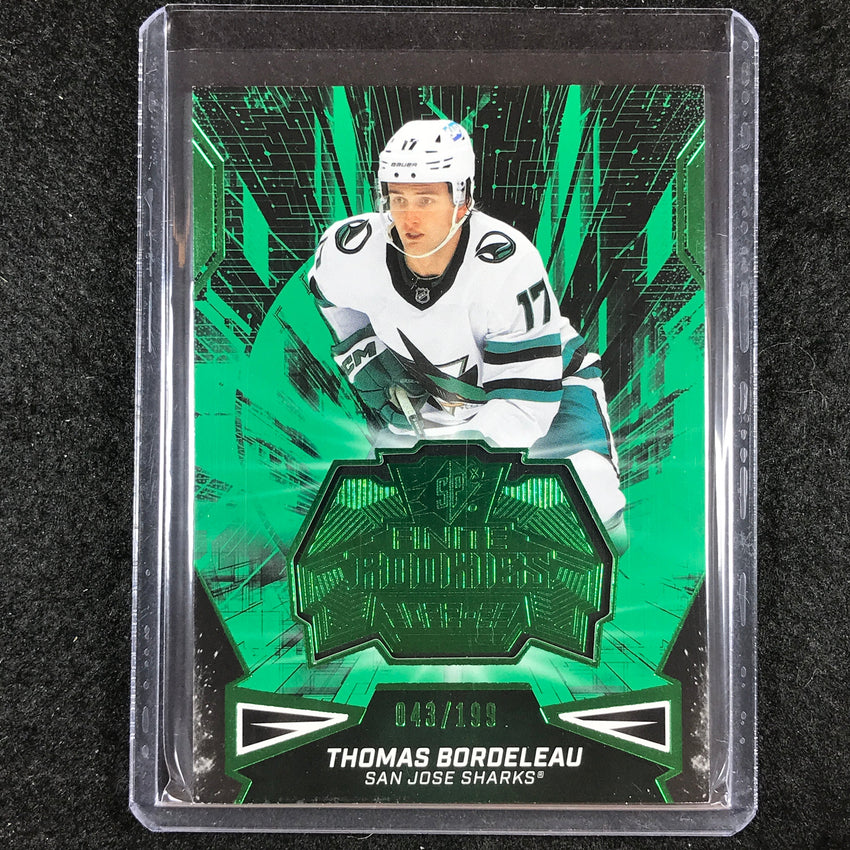 2022-23 SPx NHL THOMAS BORDELEAU Finite Rookies Green 43/199