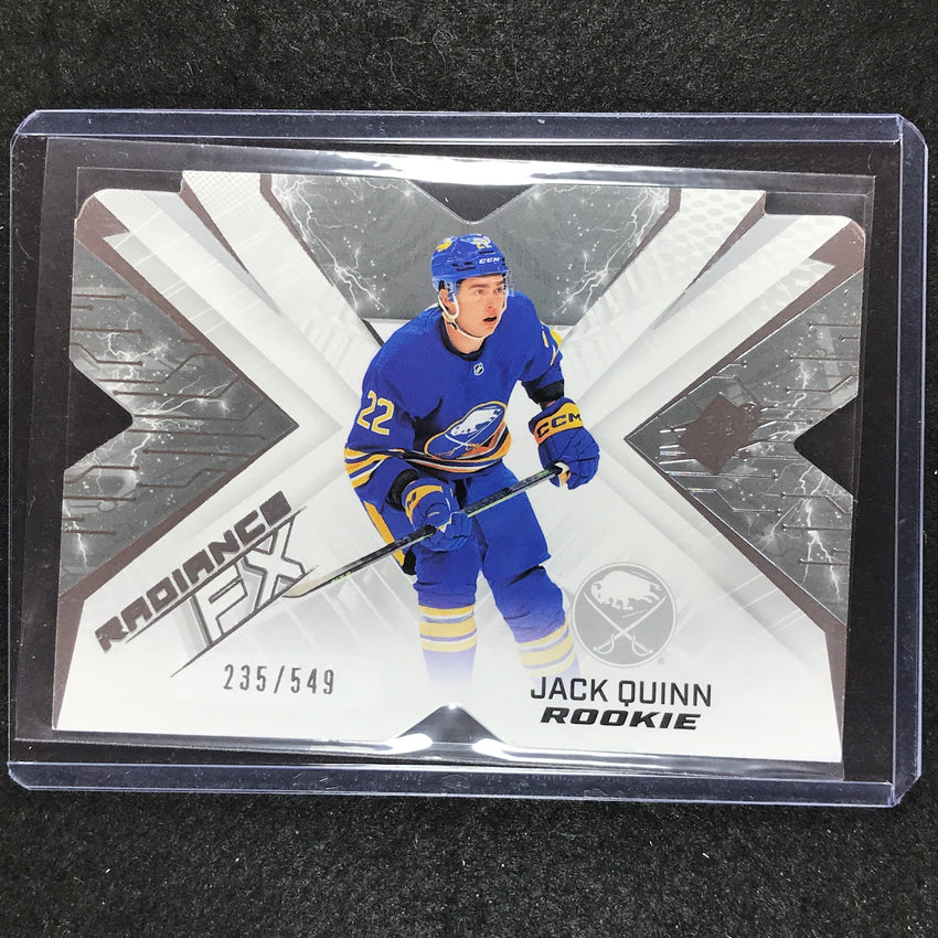 2022-23 SPx NHL JACK QUINN Radiance FX Rookie Silver 235/549 #65