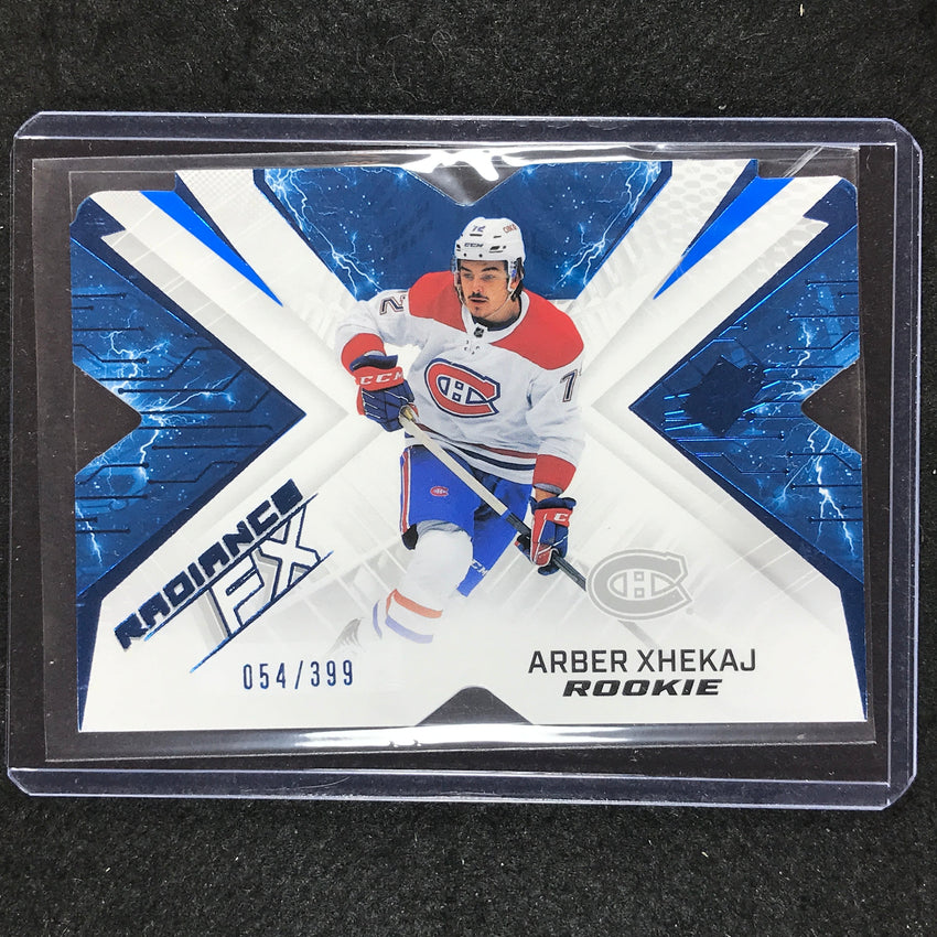 2022-23 SPx NHL ARBER XHEKAJ Radiance FX Rookie Blue 54/399 #74