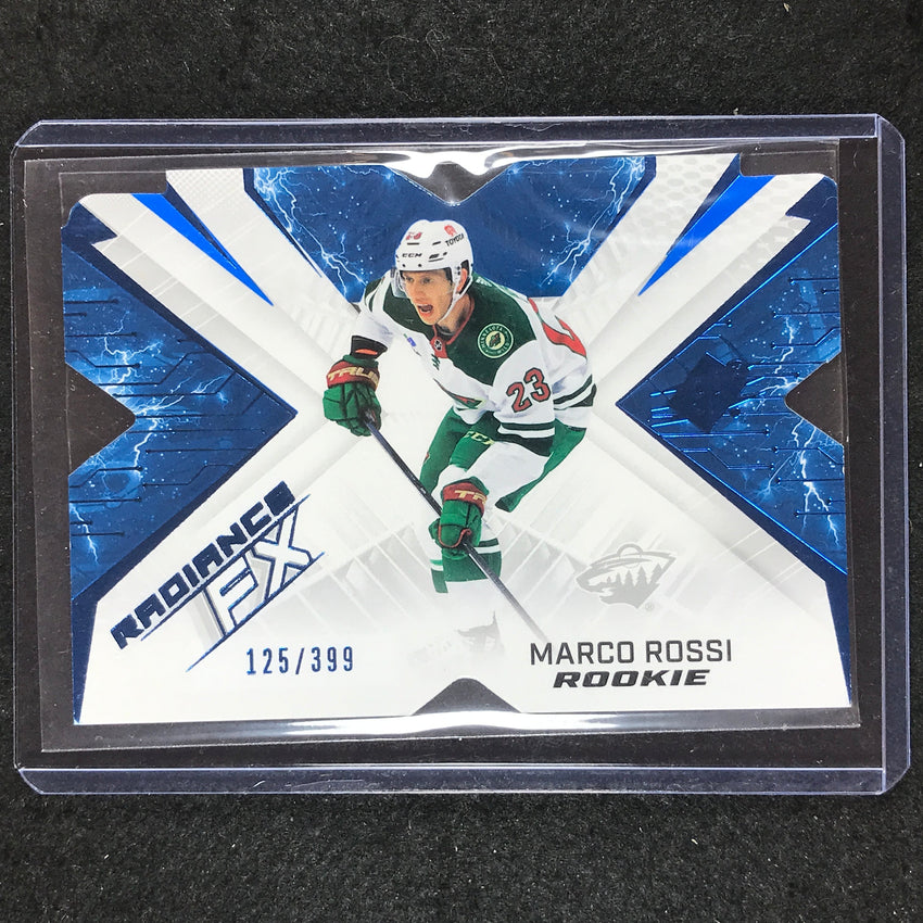 2022-23 SPx NHL MARCO ROSSI Radiance FX Rookie Blue 125/399 #82