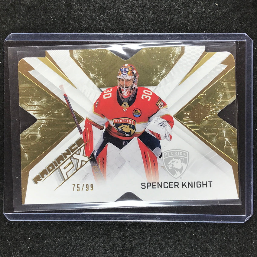 2022-23 SPx NHL SPENCER KNIGHT Radiance FX Veteran Gold 75/99 #36