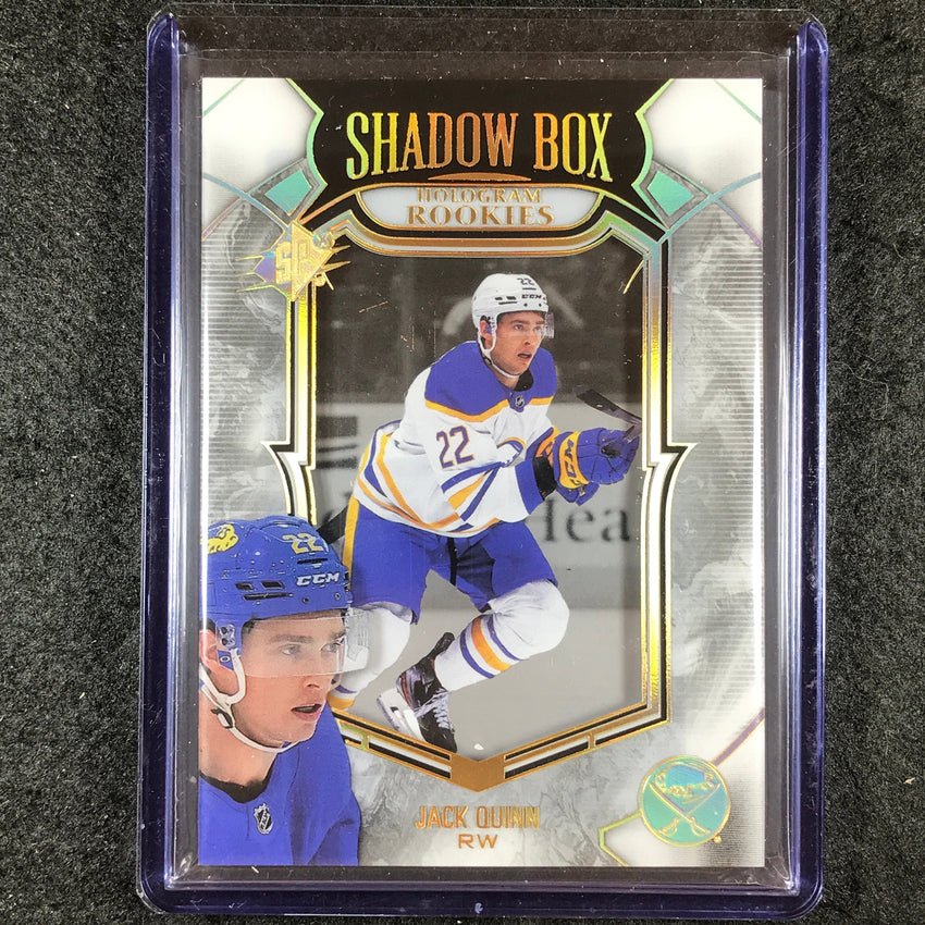 2022-23 SPx NHL JACK QUINN Shadow Box Hologram Rookie Black Gold 1/10