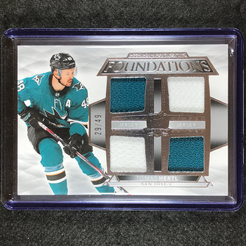 2021-22 The Cup Hockey TOMAS HERTL Foundations Quad Jersey Relic 29/49