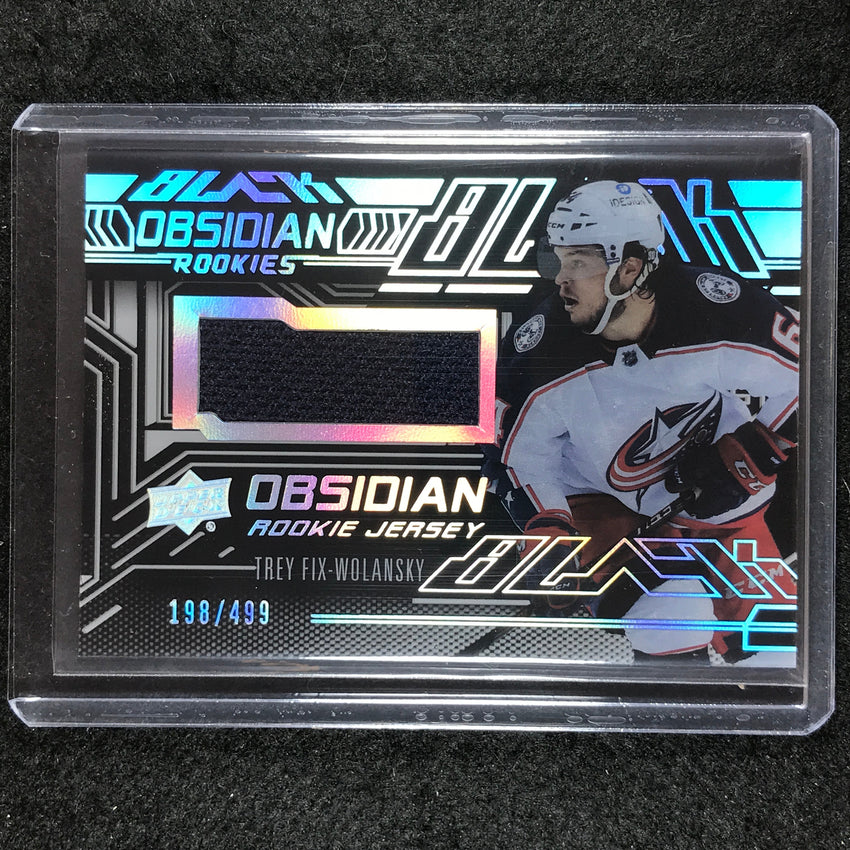 2022-23 SPx NHL TREY FIX-WOLANSKY UD Black Obsidian Rookie Jersey 198/499