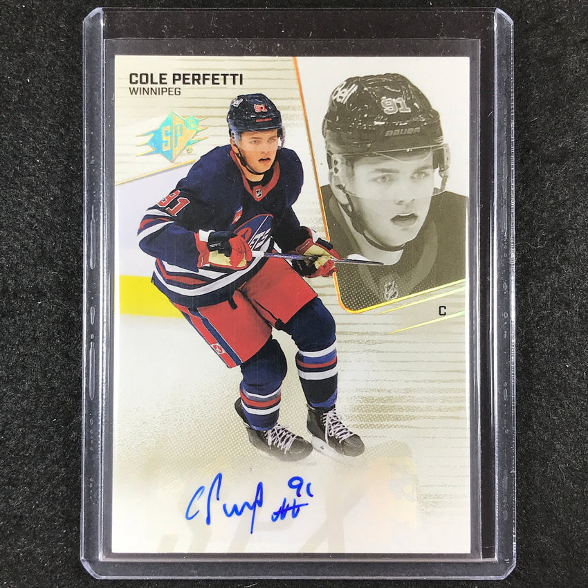 2022-23 SPx NHL COLE PERFETTI Veteran Base Auto #39