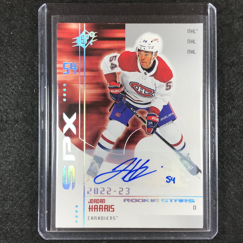 2022-23 SPx NHL JORDAN HARRIS 2002-03 Retro Rookie Stars Auto #83