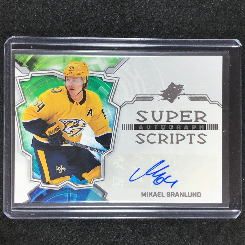 2022-23 SPx NHL MIKAEL GRANLUND Superscripts Auto #MG