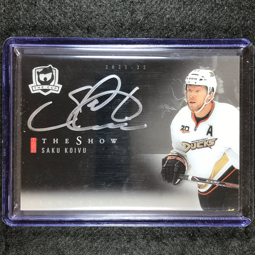 2021-22 The Cup Hockey SAKU KOIVU The Show Auto Black #7