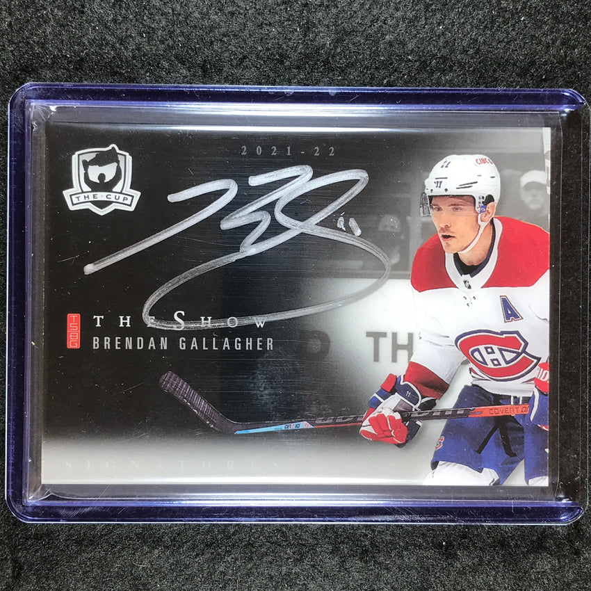 2021-22 The Cup Hockey BRENDAN GALLAGHER The Show Auto Black #28