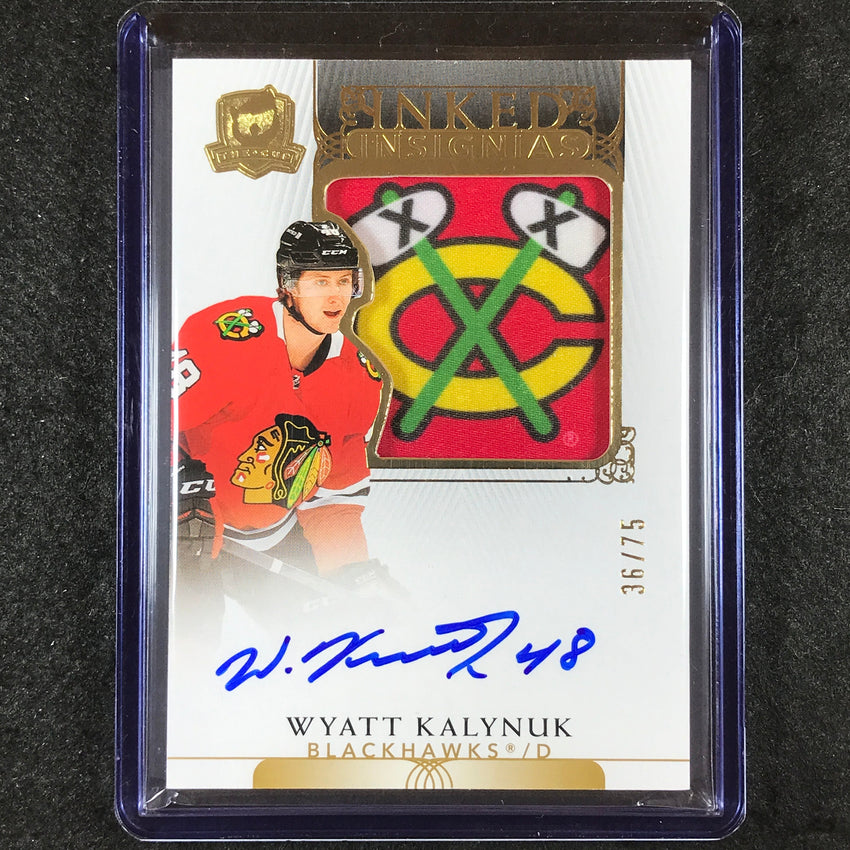 2021-22 The Cup Hockey WYATT KALYNUK Inked Insignias Patch Auto 36/75