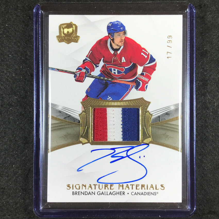 2021-22 The Cup Hockey BRENDAN GALLAGHER Update Signature Patch Auto 17/99