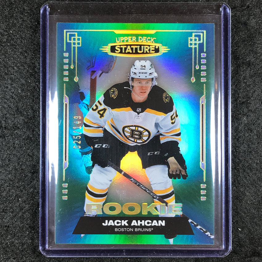 2021-22 Stature NHL JACK AHCAN Rookie Base Green 25/149