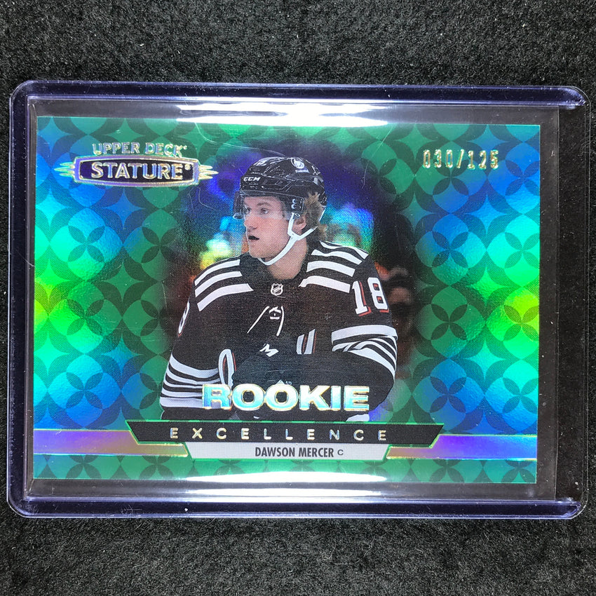 2021-22 Stature NHL DAWSON MERCER Rookie Excellence Green 30/125
