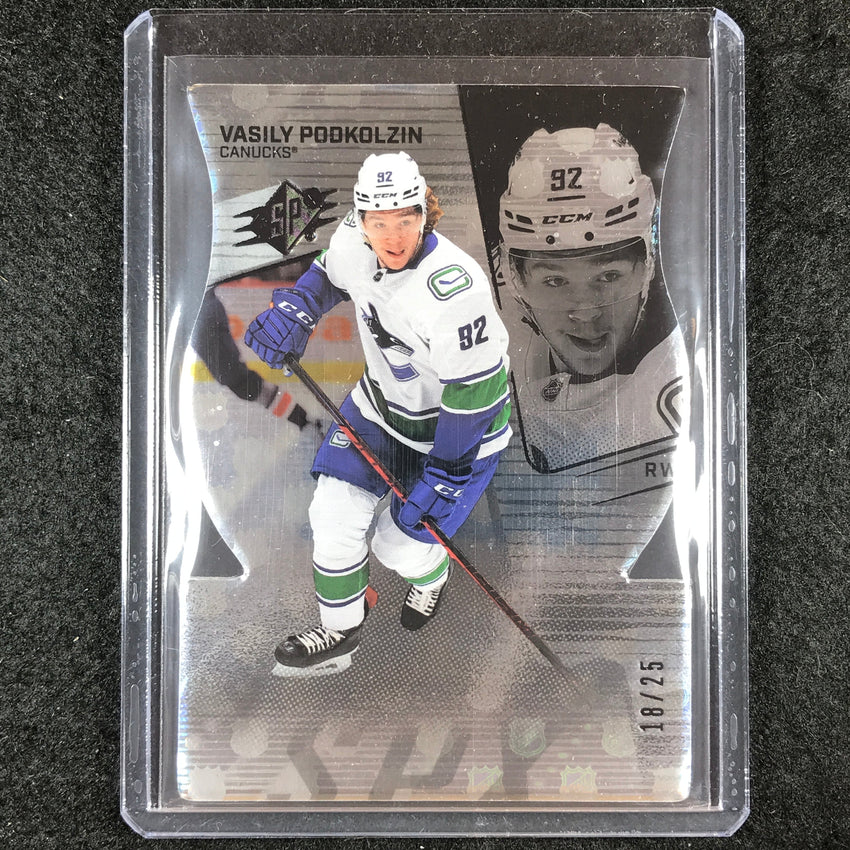 2022-23 SPx NHL VASILY PODKOLZIN Veteran NHL Shield Die-Cut Hologram 18/25 #99