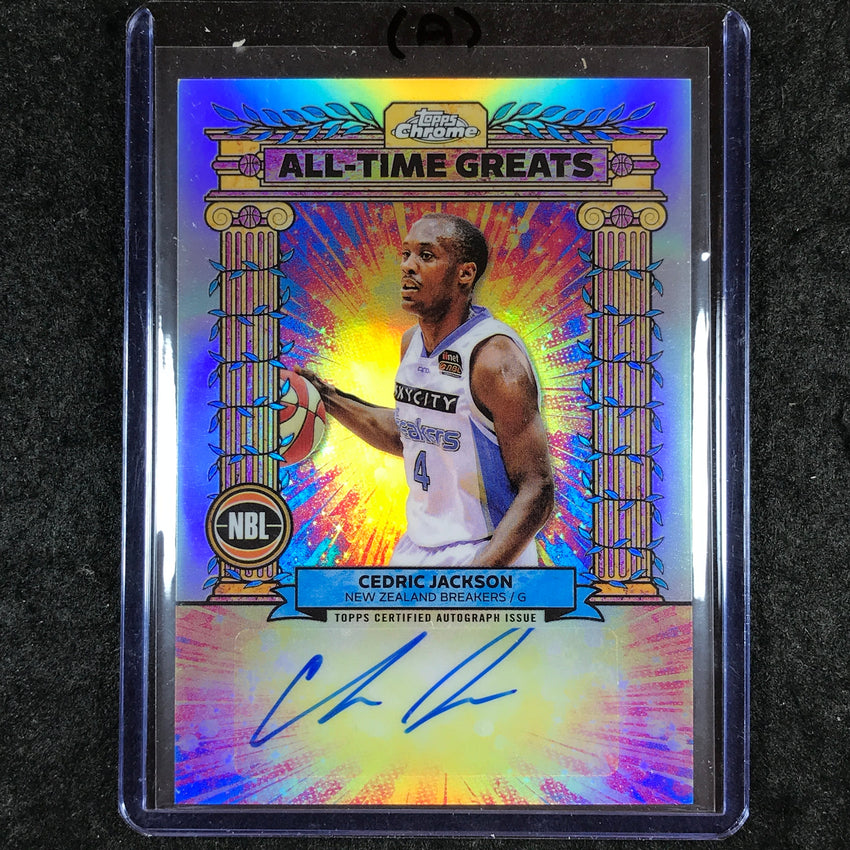 2024-25 Topps Chrome NBL CEDRIC JACKSON All-Time Greats Auto Refractor #CJ (A)