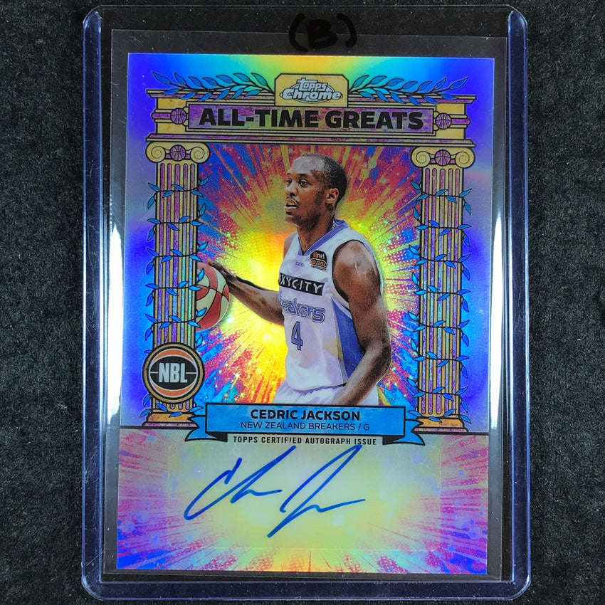 2024-25 Topps Chrome NBL CEDRIC JACKSON All-Time Greats Auto Refractor #CJ (B)