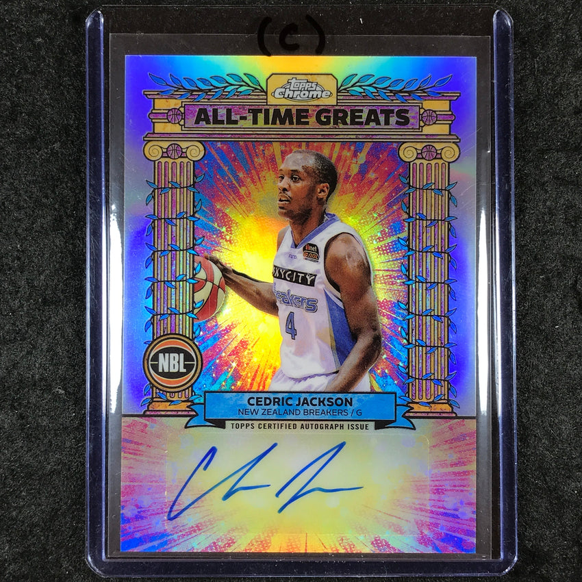 2024-25 Topps Chrome NBL CEDRIC JACKSON All-Time Greats Auto Refractor #CJ (C)