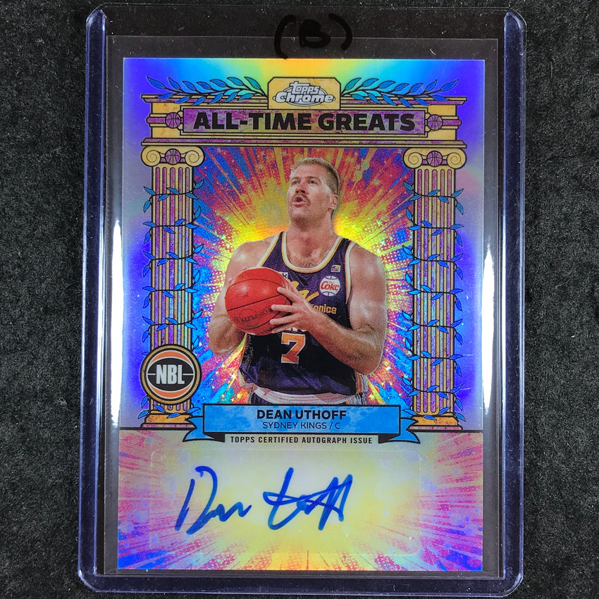 2024-25 Topps Chrome NBL DEAN UTHOFF All-Time Greats Autograph Refractor #DU (B)