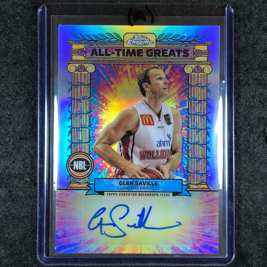 2024-25 Topps Chrome NBL GLEN SAVILLE All-Time Greats Auto Refractor #GS (A)