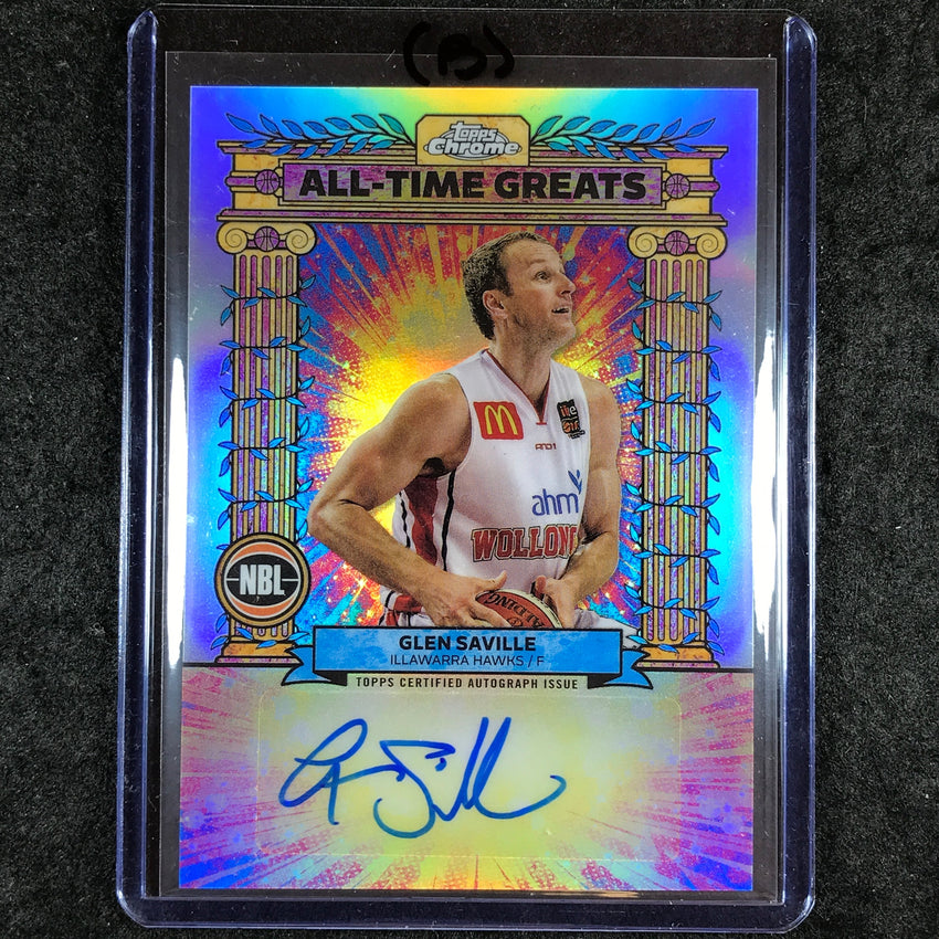 2024-25 Topps Chrome NBL GLEN SAVILLE All-Time Greats Auto Refractor #GS (B)