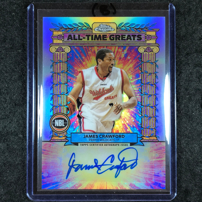 2024-25 Topps Chrome NBL JAMES CRAWFORD All-Time Greats Auto Refractor #JC (B)