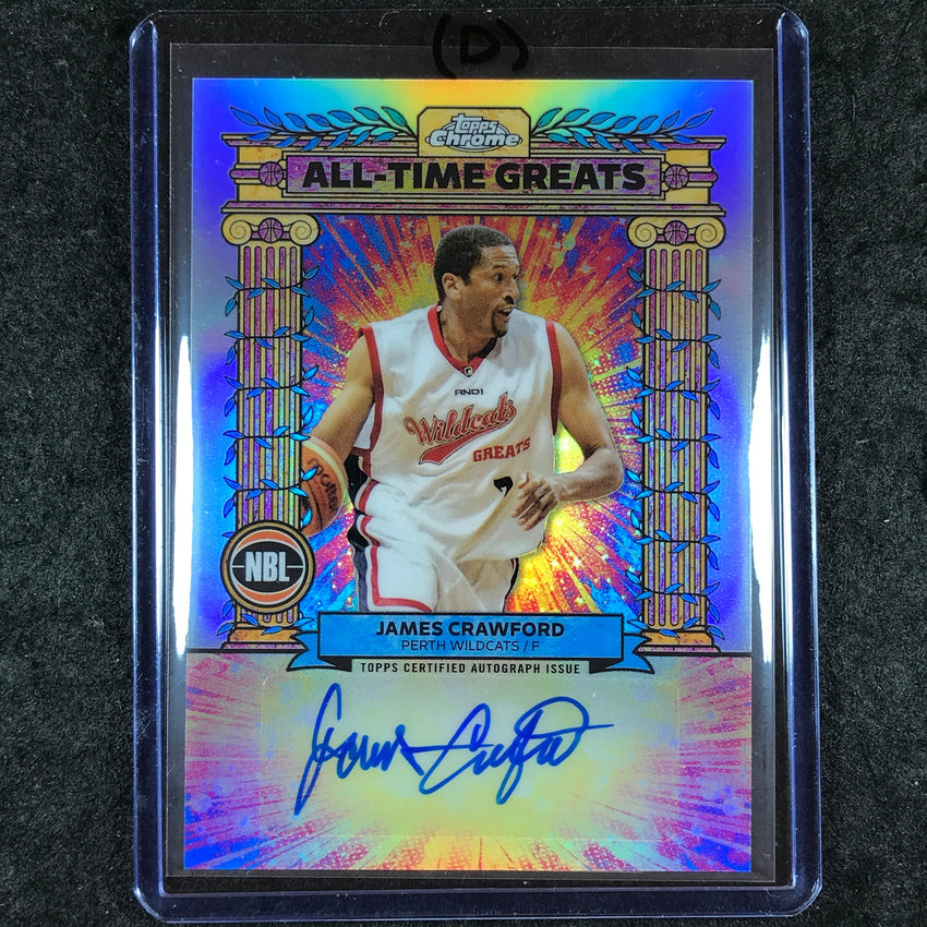 2024-25 Topps Chrome NBL JAMES CRAWFORD All-Time Greats Auto Refractor #JC (D)