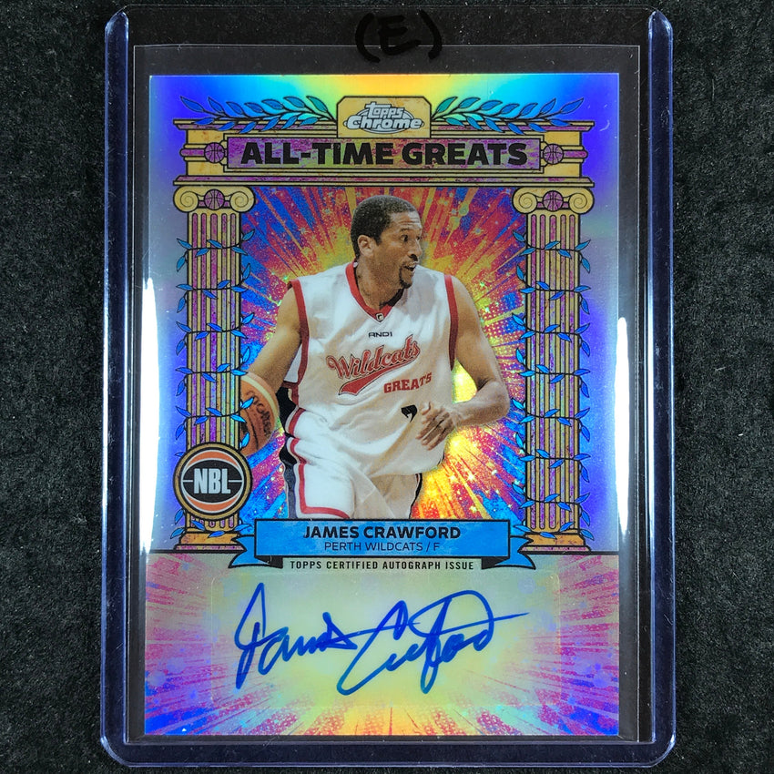 2024-25 Topps Chrome NBL JAMES CRAWFORD All-Time Greats Auto Refractor #JC (E)