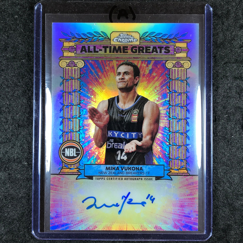 2024-25 Topps Chrome NBL MIKA VUKONA All-Time Greats Autograph Refractor #MV (A)