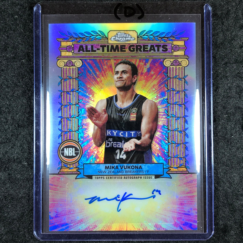 2024-25 Topps Chrome NBL MIKA VUKONA All-Time Greats Autograph Refractor #MV (D)