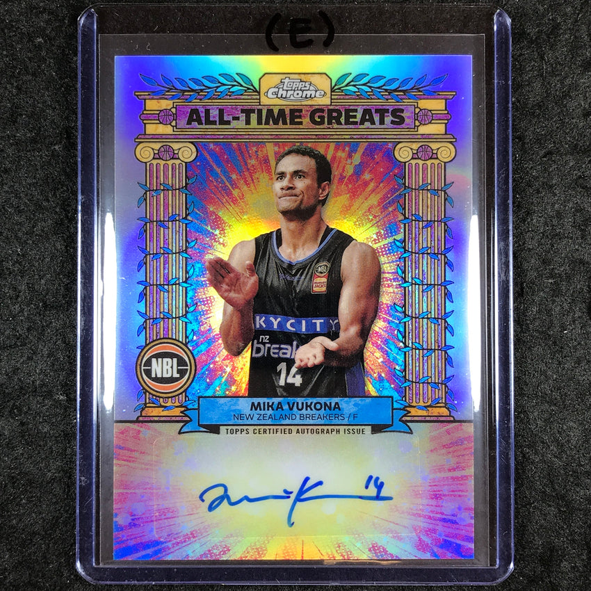 2024-25 Topps Chrome NBL MIKA VUKONA All-Time Greats Autograph Refractor #MV (E)