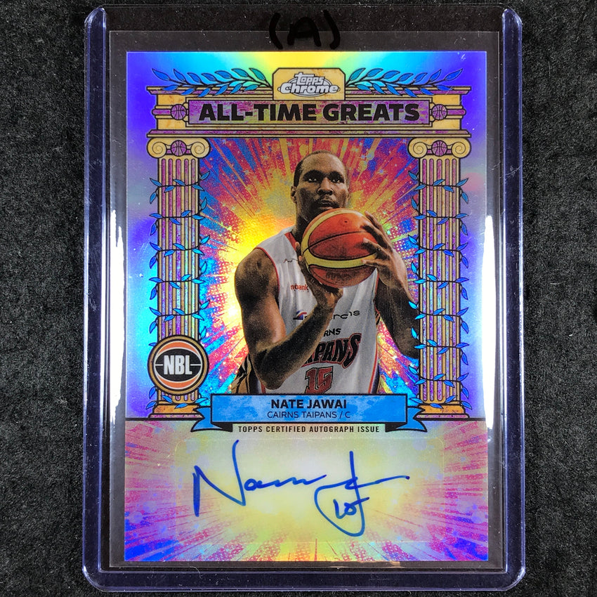 2024-25 Topps Chrome NBL NATE JAWAI All-Time Greats Autograph Refractor #NJ (A)
