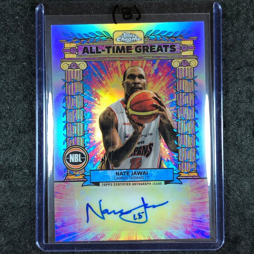 2024-25 Topps Chrome NBL NATE JAWAI All-Time Greats Autograph Refractor #NJ (B)
