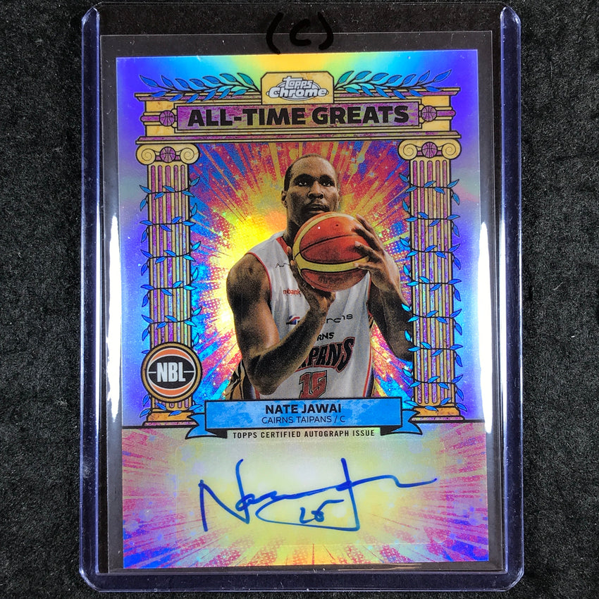 2024-25 Topps Chrome NBL NATE JAWAI All-Time Greats Autograph Refractor #NJ (C)