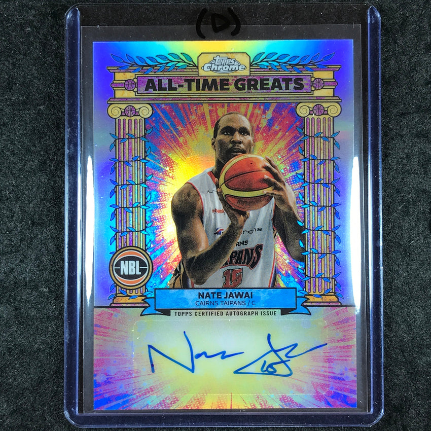 2024-25 Topps Chrome NBL NATE JAWAI All-Time Greats Autograph Refractor #NJ (D)