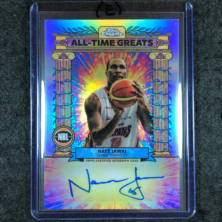 2024-25 Topps Chrome NBL NATE JAWAI All-Time Greats Autograph Refractor #NJ (E)