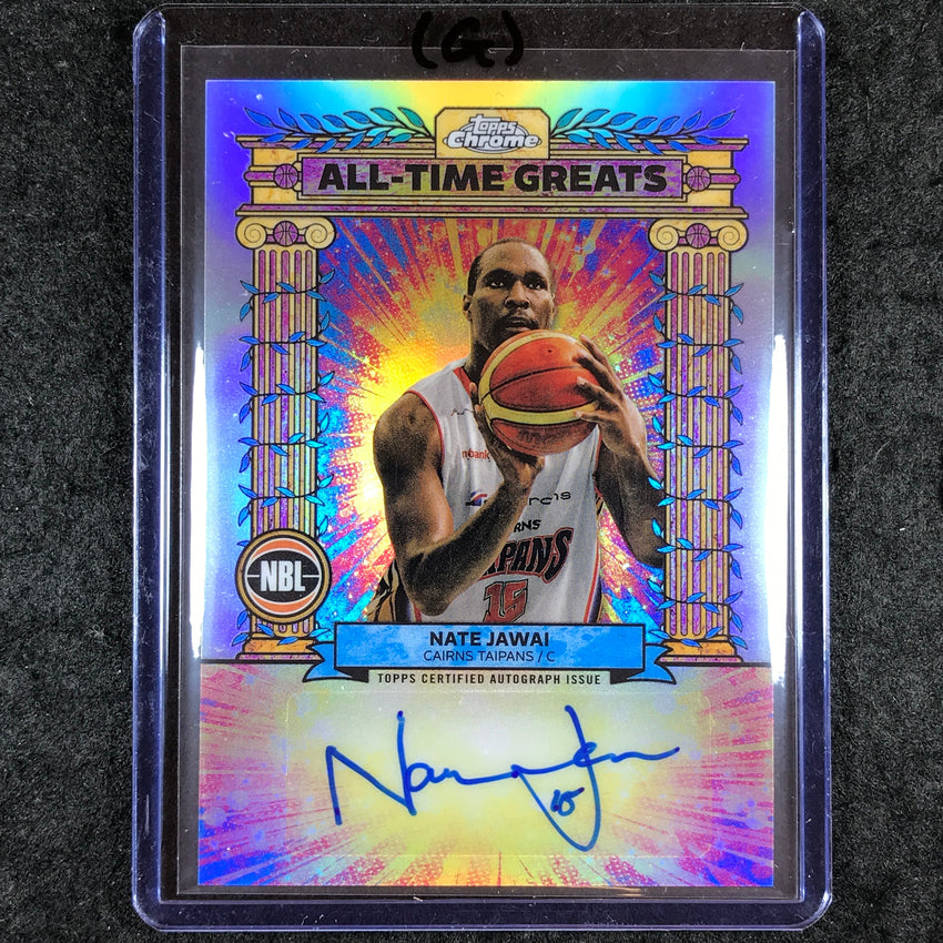 2024-25 Topps Chrome NBL NATE JAWAI All-Time Greats Autograph Refractor #NJ (G)