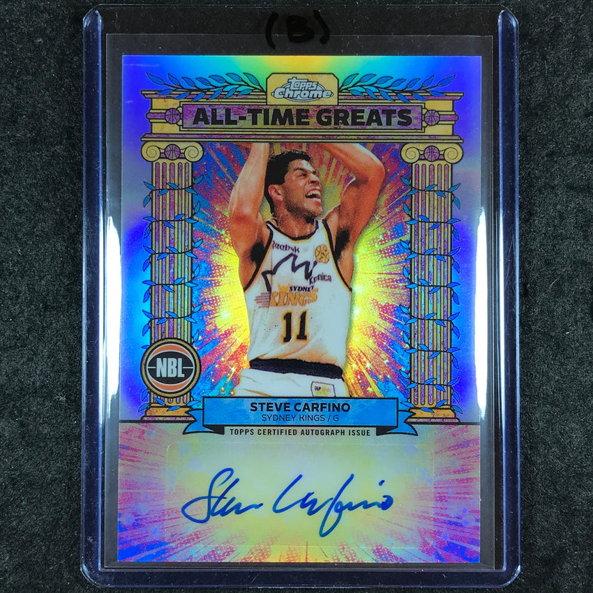 2024-25 Topps Chrome NBL STEVE CARFINO All-Time Greats Auto Refractor #SC (B)