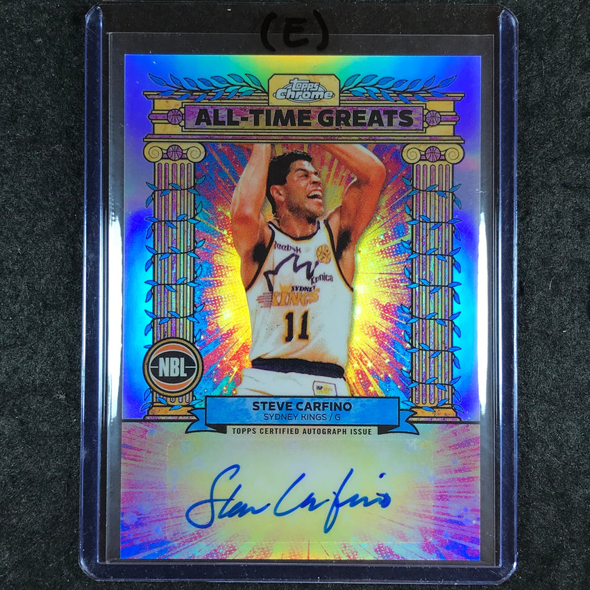 2024-25 Topps Chrome NBL STEVE CARFINO All-Time Greats Auto Refractor #SC (E)