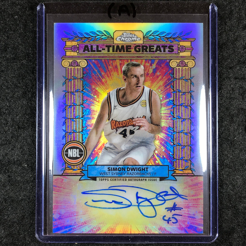 2024-25 Topps Chrome NBL SIMON DWIGHT All-Time Greats Auto Refractor #SD (A)