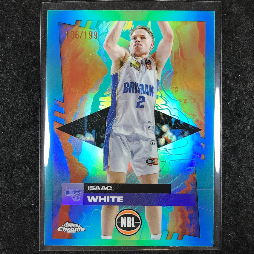 2024-25 Topps Chrome NBL ISAAC WHITE Base Aqua /199 #17