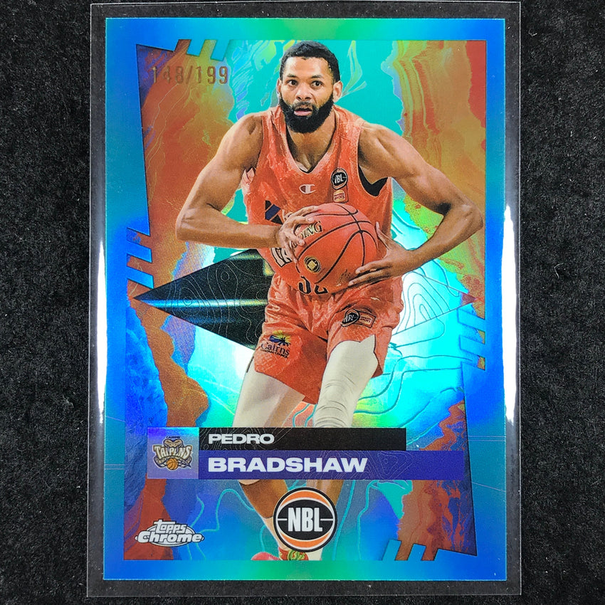 2024-25 Topps Chrome NBL PEDRO BRADSHAW Base Aqua /199 #23