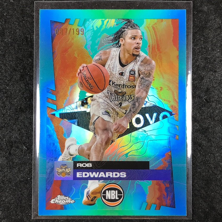 2024-25 Topps Chrome NBL ROB EDWARDS Base Aqua /199 #24